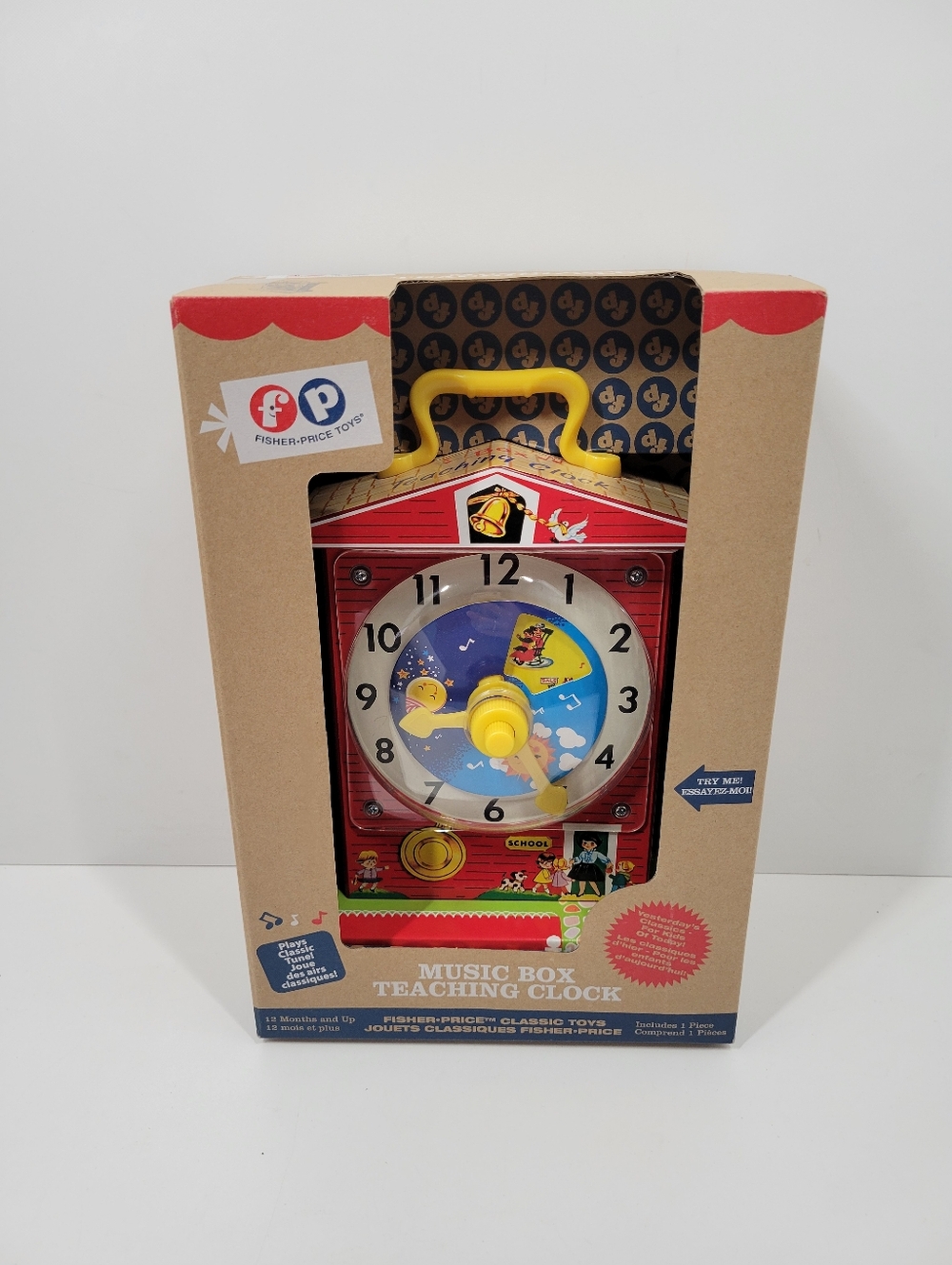 Fisher Price Classic Toys Music Box Teaching Clock 2009 New In Box